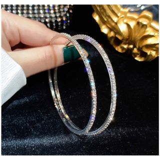 アリシアスタン(ALEXIA STAM)の【big glitter hoop pierce】#84 18k(ピアス)