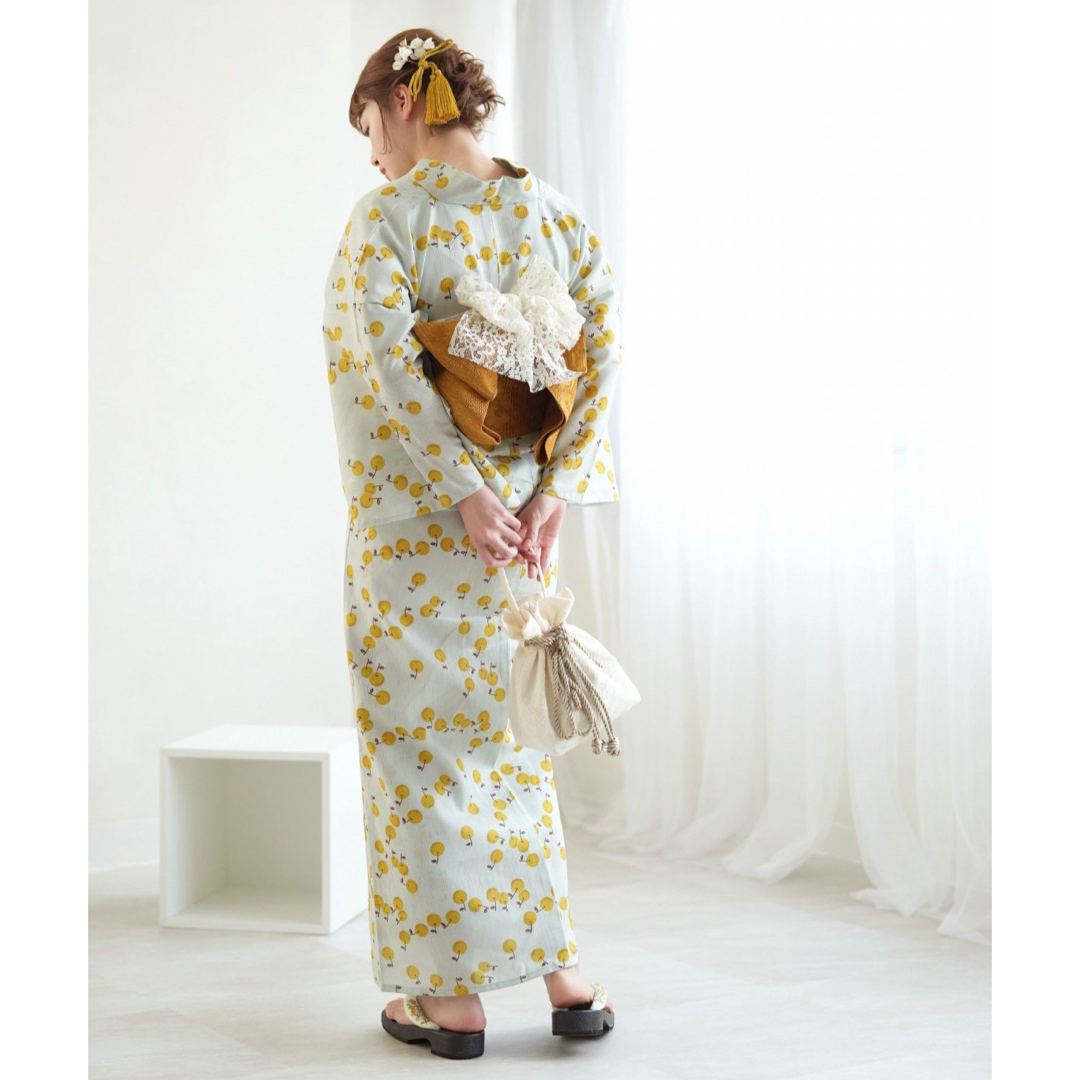 新品【ラプソディー×マスタード】ニコアンティーク 帯単品 浴衣帯 半幅