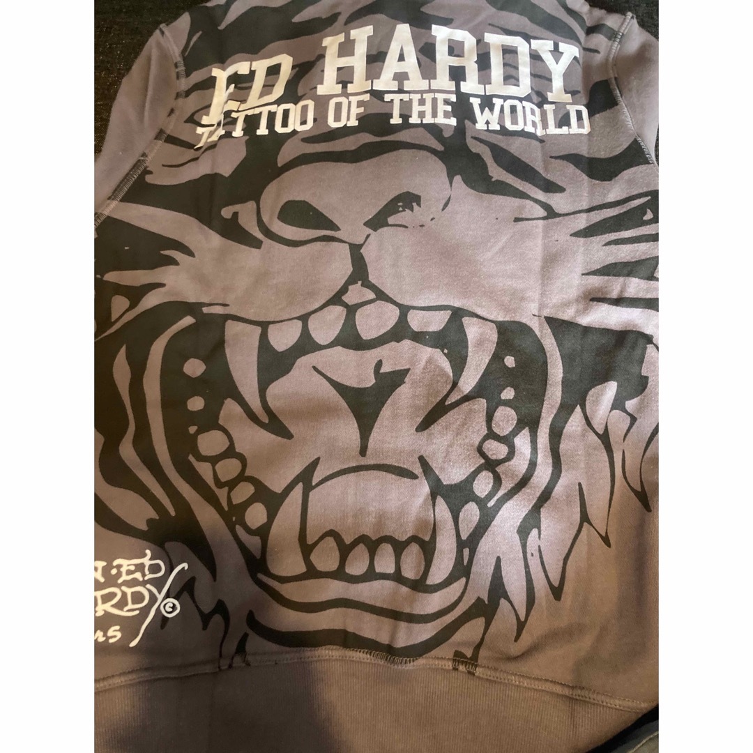 超豪華 Ed Hardy 虎 バック刺繍 袖刺繍 テーラードジャケット ベロア