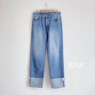 イエナ(IENA)のIENA イエナ　USEDセルビッチ ハイライズデニム　ワイドパンツ(デニム/ジーンズ)