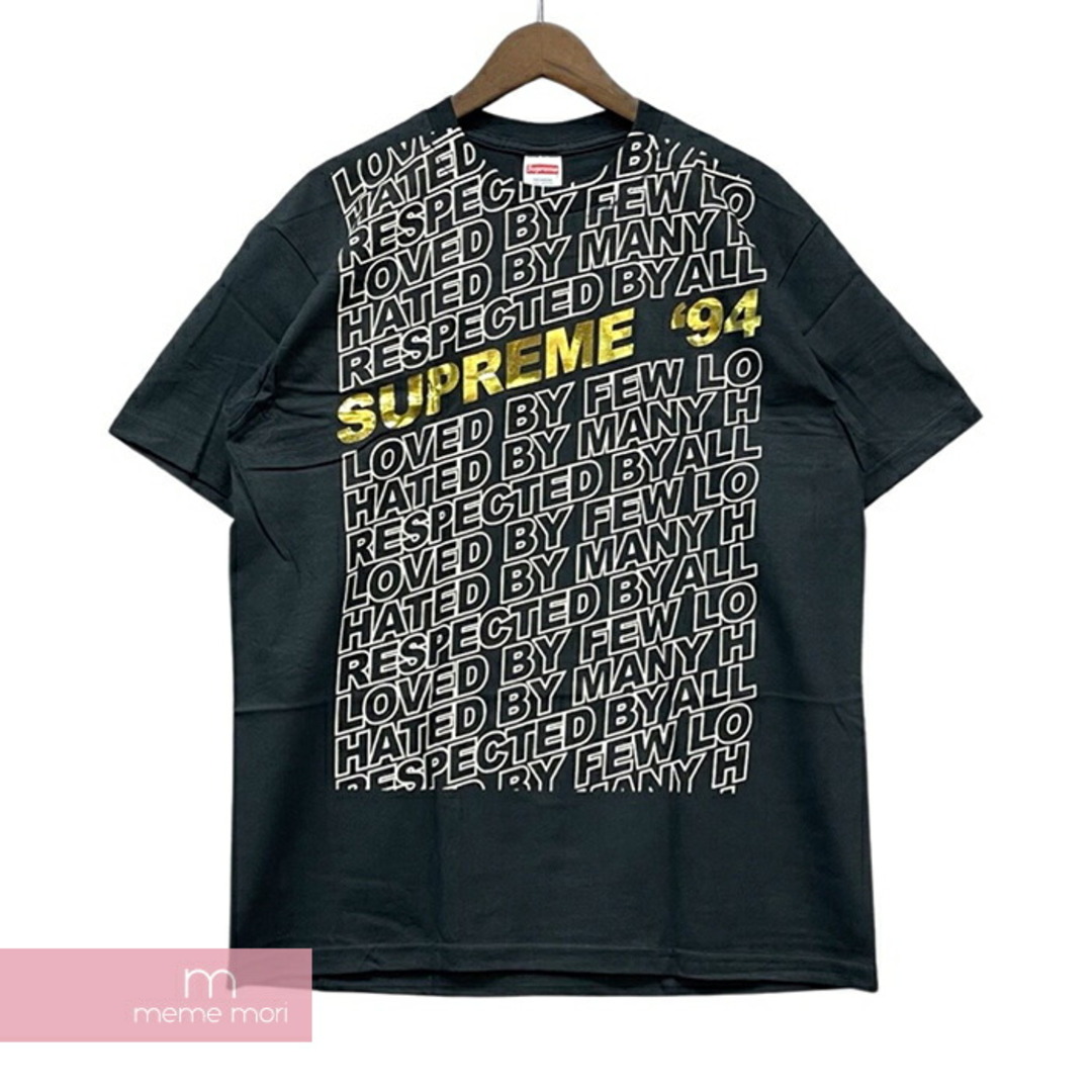 Supreme 2022SS Respected Tee シュプリーム リスペクティドTシャツ 半袖カットソー 箔プリント ブラック サイズL 【230811】【新古品】【me04】