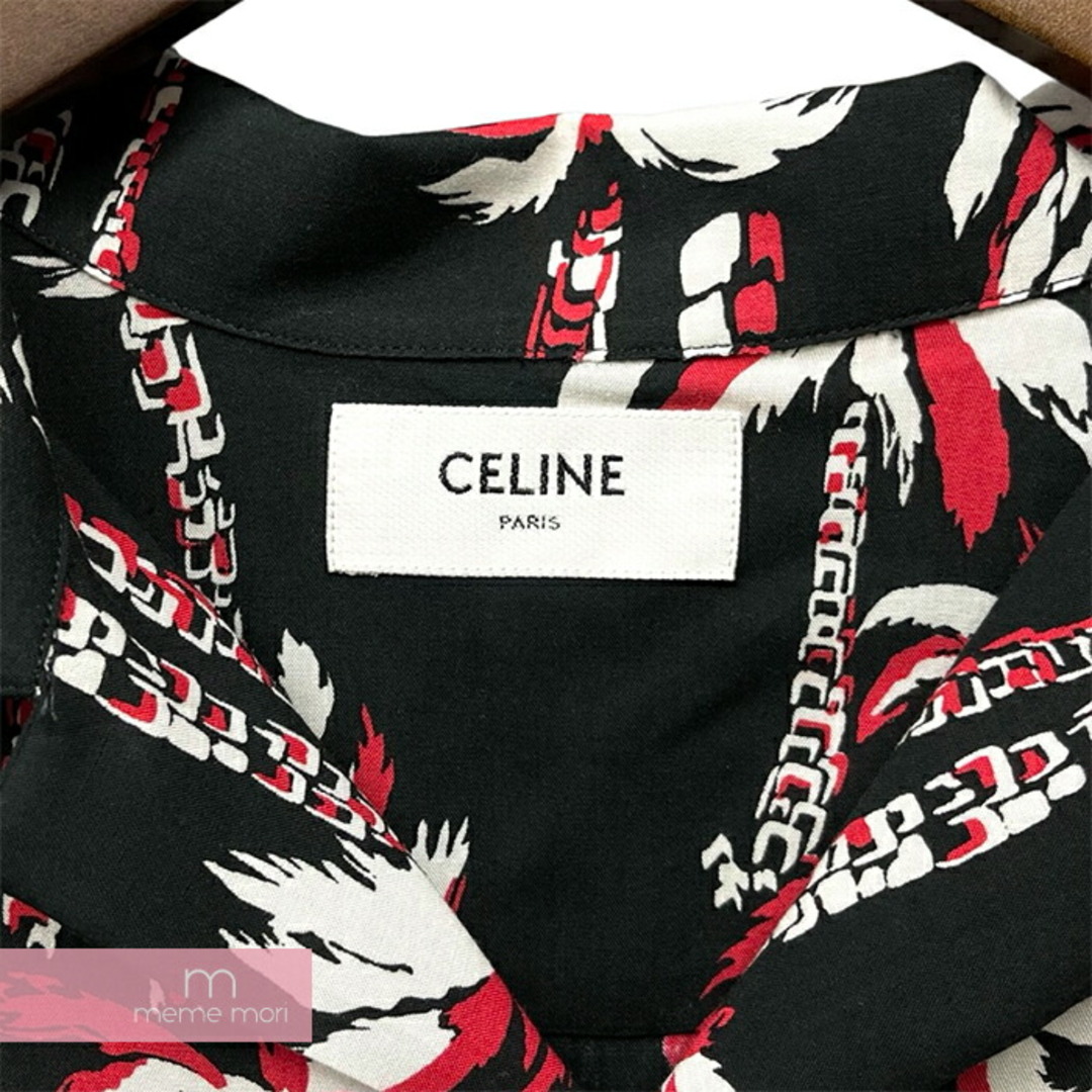 celine(セリーヌ)のCELINE 2023SS Hawaiian Shirt in Printed Viscose 2C946727T セリーヌ ビスコースプリンテッドハワイアンシャツ アロハシャツ 半袖 オープンカラー 総柄 ヤシの木 ブラック サイズ37【230811】【新古品】【me04】 メンズのトップス(シャツ)の商品写真