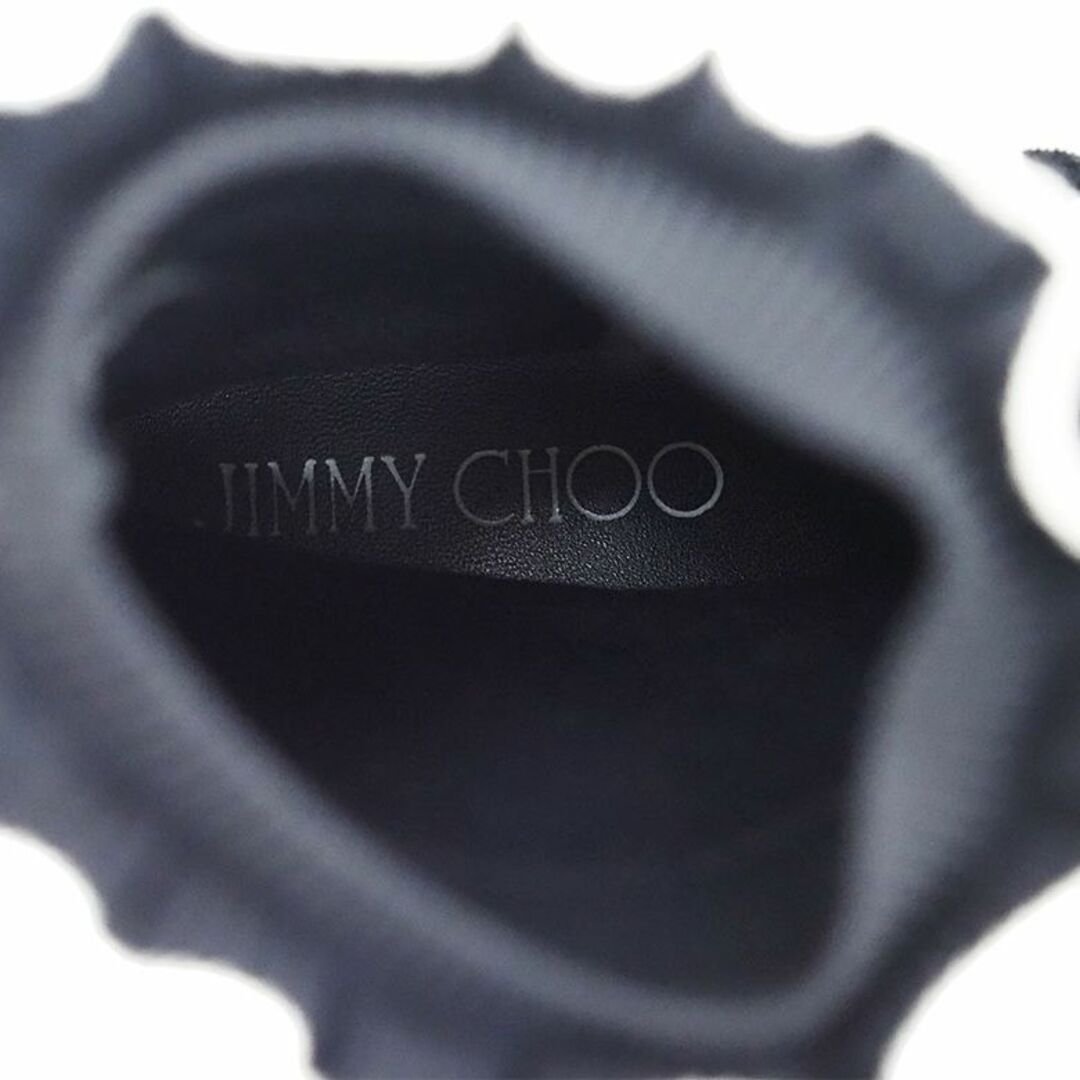 JIMMY CHOO(ジミーチュウ)のJIMMY CHOO  ジミーチュウ ユージン スニーカーブーツ ニットブーツ ブラック レディース ソックスブーツ 38(24.5cm位) フリル EUGENE レディースの靴/シューズ(ブーツ)の商品写真