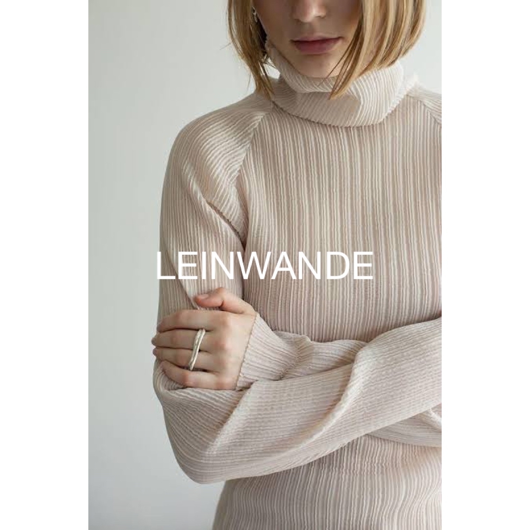 美品＊LEINWANDE ラインヴァント プリーツ ハイネック トップス