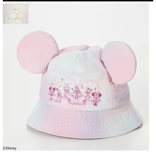 ミッキーマウス(ミッキーマウス)のディズニー100周年 キッズ  帽子  ミッキー 52cm ピンク(帽子)