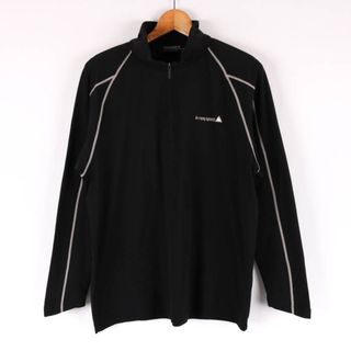 ルコックスポルティフ(le coq sportif)のルコックスポルティフ 長袖Tシャツ ハイネック ハーフジップ ゴルフウェア トップス メンズ LLサイズ ブラック le coq sportif(Tシャツ/カットソー(七分/長袖))