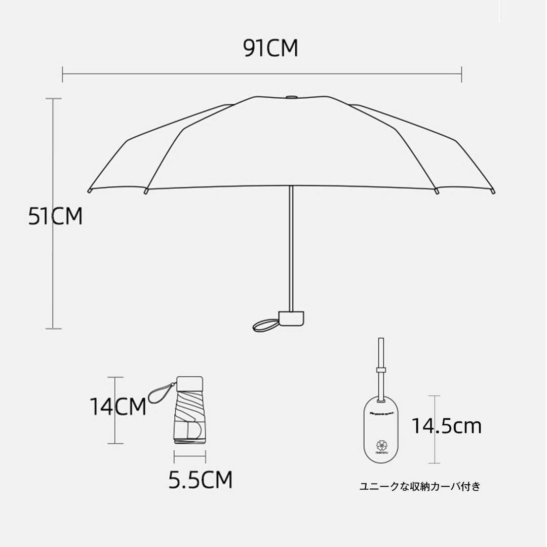 【色:濃紺】mamoru 折りたたみ傘 レディース 日傘 雨傘 晴雨兼用 軽量 1