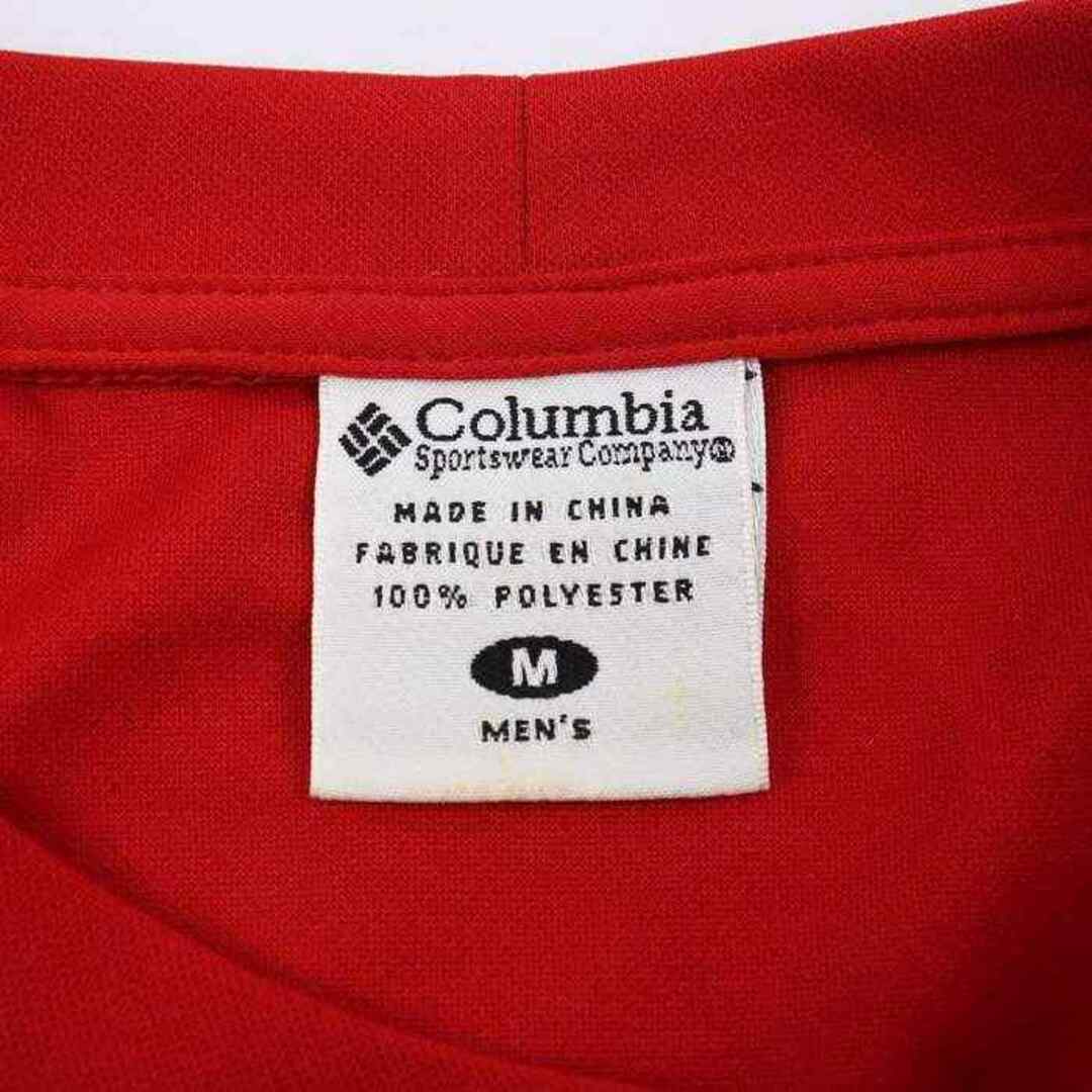 Columbia(コロンビア)のコロンビア Tシャツ 半袖 クルーネック バイカラー スポーツウエア アウトドア トップス メンズ Mサイズ レッド Columbia メンズのトップス(Tシャツ/カットソー(半袖/袖なし))の商品写真