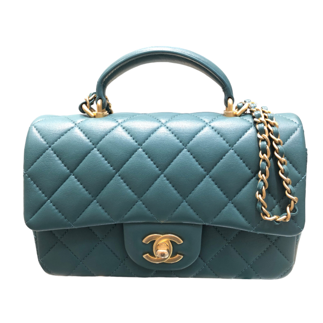 CHANEL - シャネル CHANEL トップハンドルミニマトラッセ グリーン