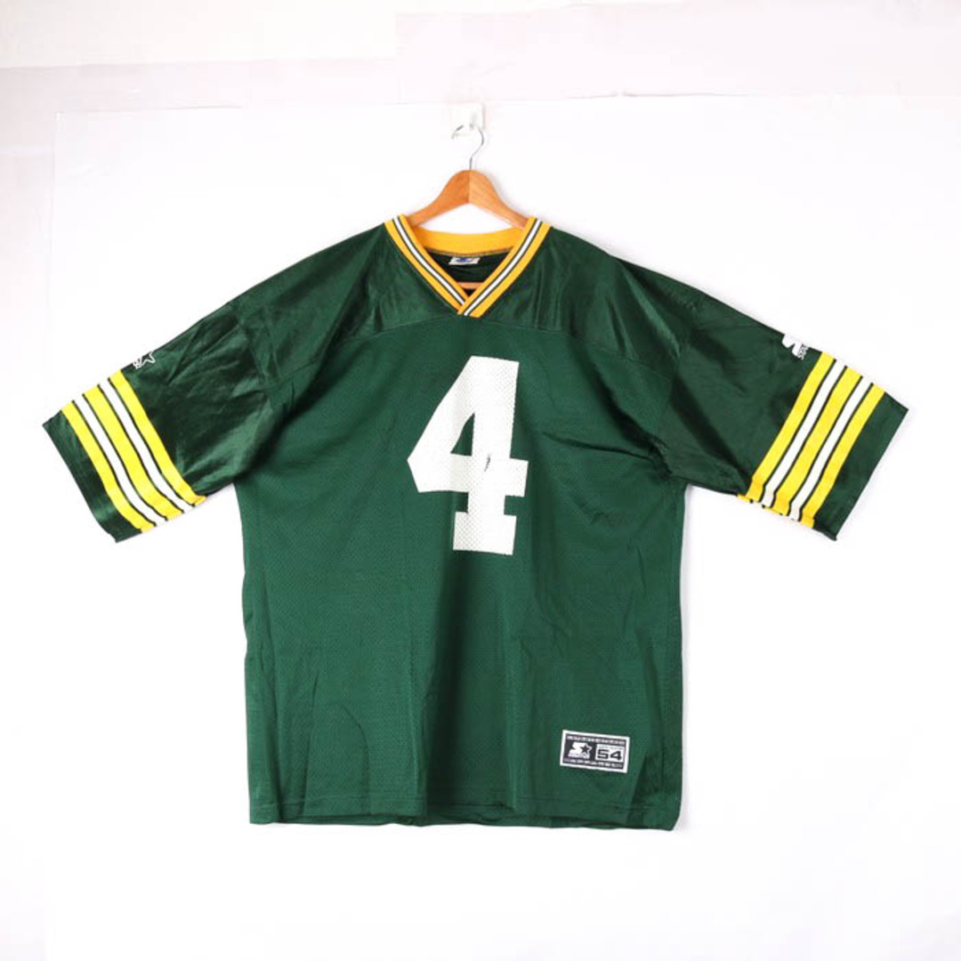 スターター Tシャツ アメフト ユニフォーム NFL #4 ゲームシャツ 大きいサイズ US  メンズ 54サイズ グリーン STARTER