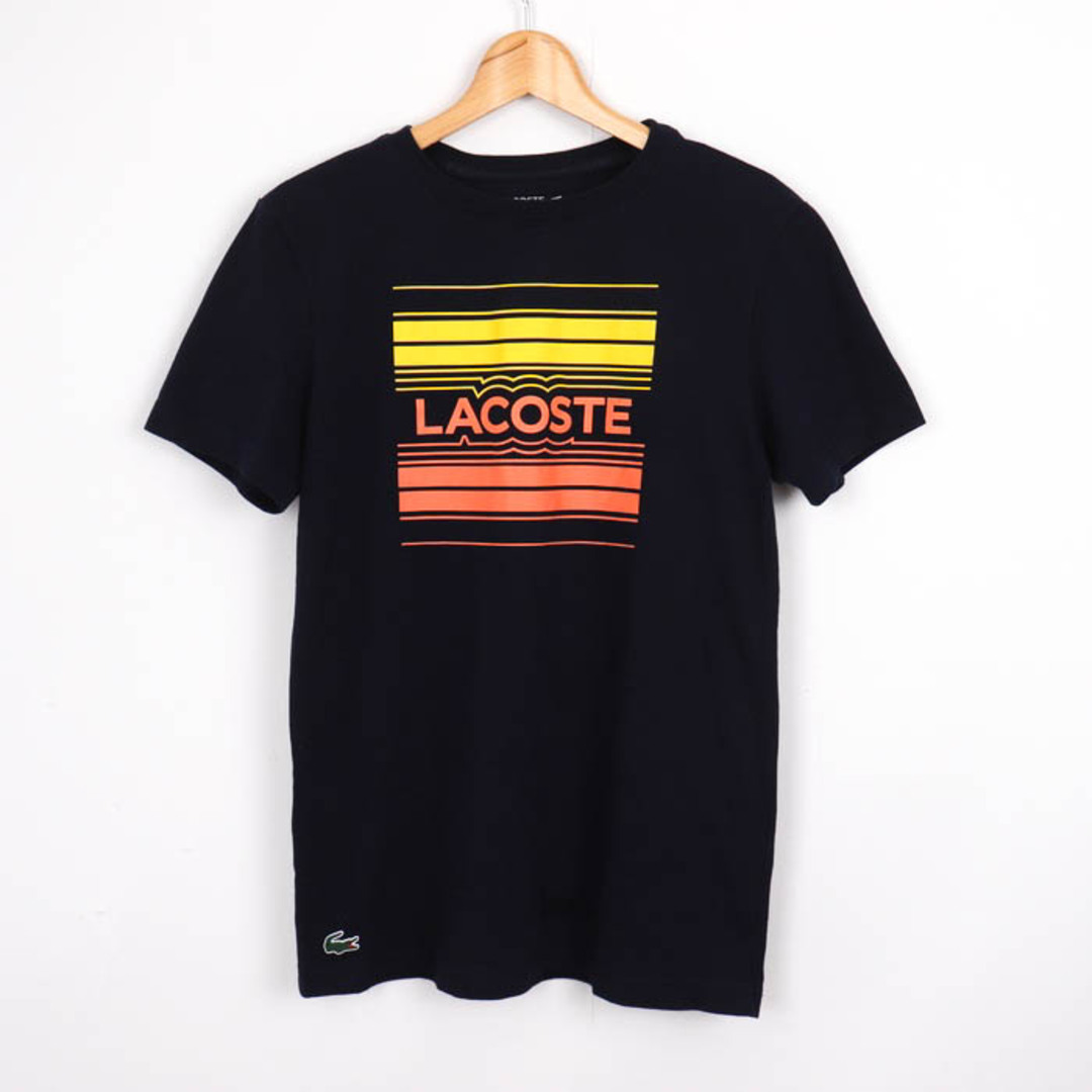 LACOSTE(ラコステ)のラコステ Tシャツ 半袖 ベーシックグラフィックウルトラドライクルーネックTシャツ トップス メンズ US Sサイズ ネイビー LACOSTE メンズのトップス(Tシャツ/カットソー(半袖/袖なし))の商品写真