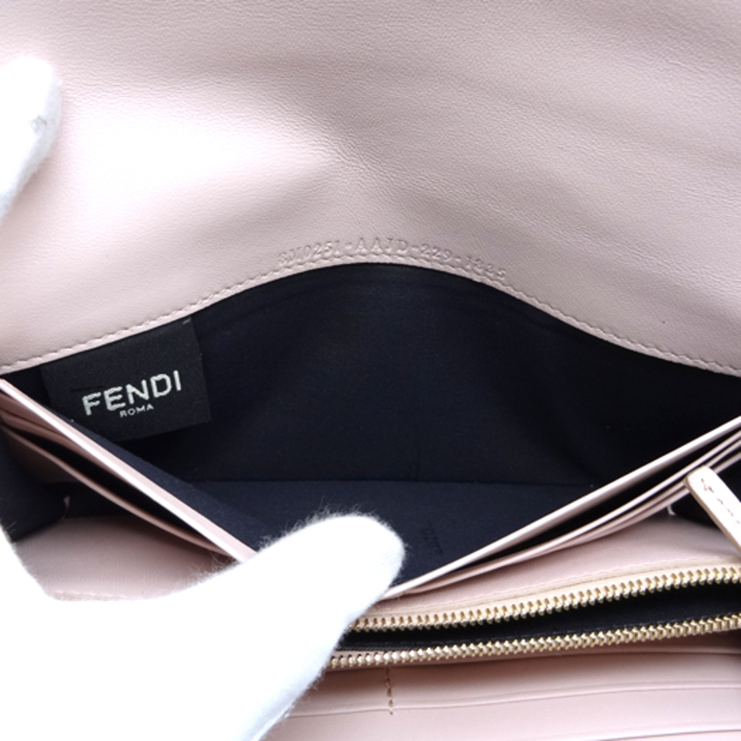 FENDI(フェンディ)のフェンディ バゲット コンチネンタル 長財布 レザー ピンク 8M0251 ゴールド金具 レディースのファッション小物(財布)の商品写真