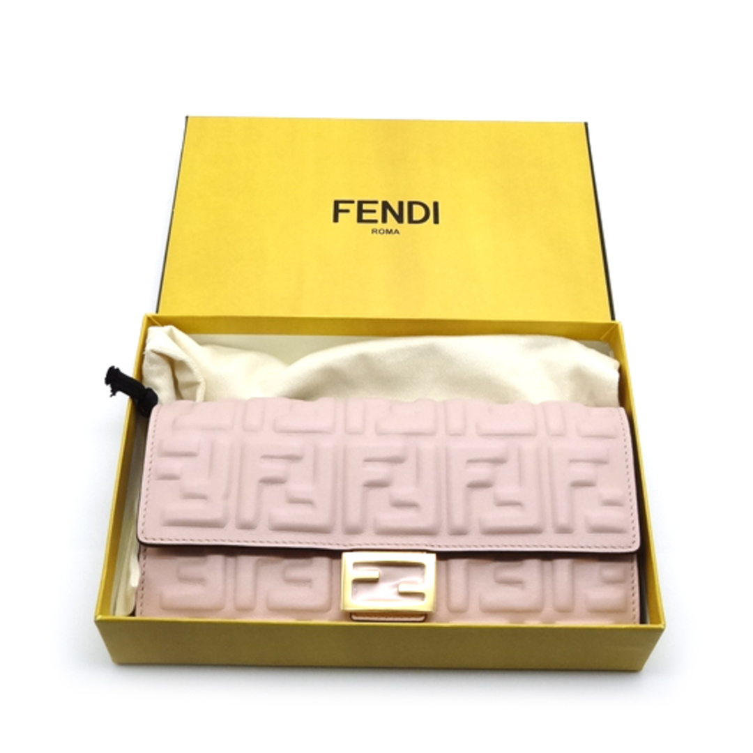 FENDI(フェンディ)のフェンディ バゲット コンチネンタル 長財布 レザー ピンク 8M0251 ゴールド金具 レディースのファッション小物(財布)の商品写真