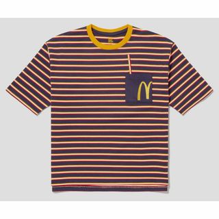 グラニフ(Design Tshirts Store graniph)のLサイズ【新品】マクドナルド　「ストローボーダー」Tシャツ　グラニフ(その他)