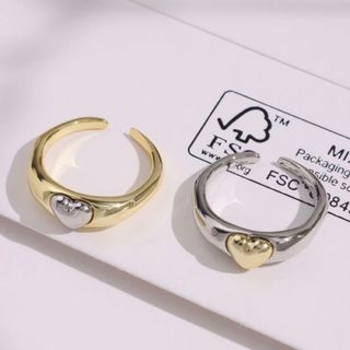 トゥデイフル(TODAYFUL)の【bi-color heart ring】#051(リング(指輪))