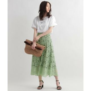 アンデミュウ(Andemiu)の【新品タグ付き】Andemiu アンデミュウ  レースフレアスカート(ロングスカート)