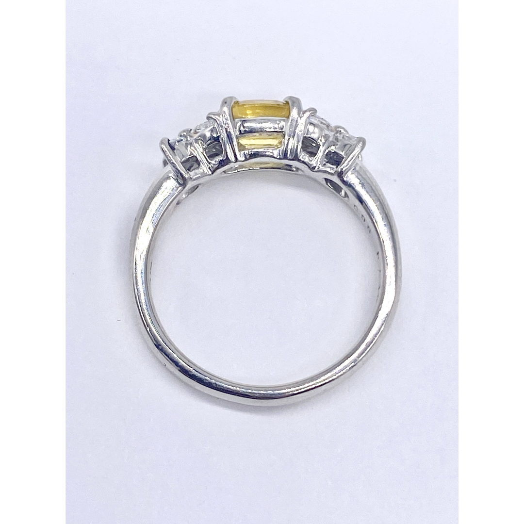 イエローサファイア 0.98ct / ダイヤ 0.18ct Pt900 リング レディースのアクセサリー(リング(指輪))の商品写真