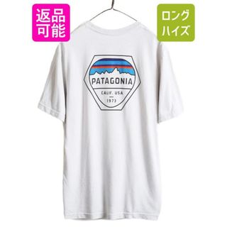 パタゴニア(patagonia)のパタゴニア 両面 プリント 半袖 Tシャツ S アウトドア アート イラスト 白(Tシャツ/カットソー(七分/長袖))