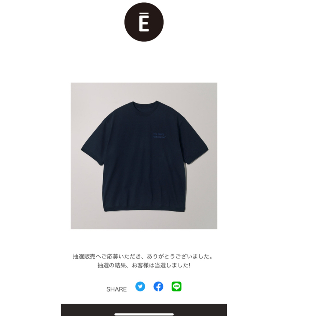 1LDK SELECT - ennoy Short sleeve hem rib tee (navy)の通販 by dy ...