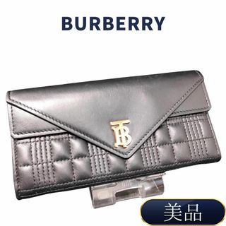 バーバリー(BURBERRY)のバーバリー レザー TBロゴ フラップ 長財布(財布)