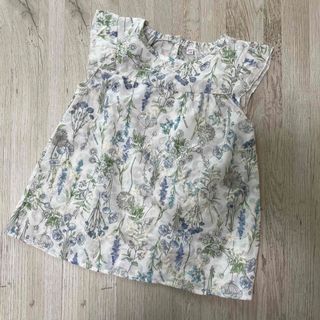 シマムラ(しまむら)のしまむら　130 キッズ服　花柄　フレンチスリーブシャツ(ブラウス)