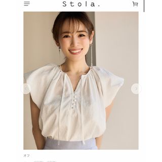 ストラ(Stola.)のバルーンフレンチスリーブブラウス ストラ(シャツ/ブラウス(半袖/袖なし))