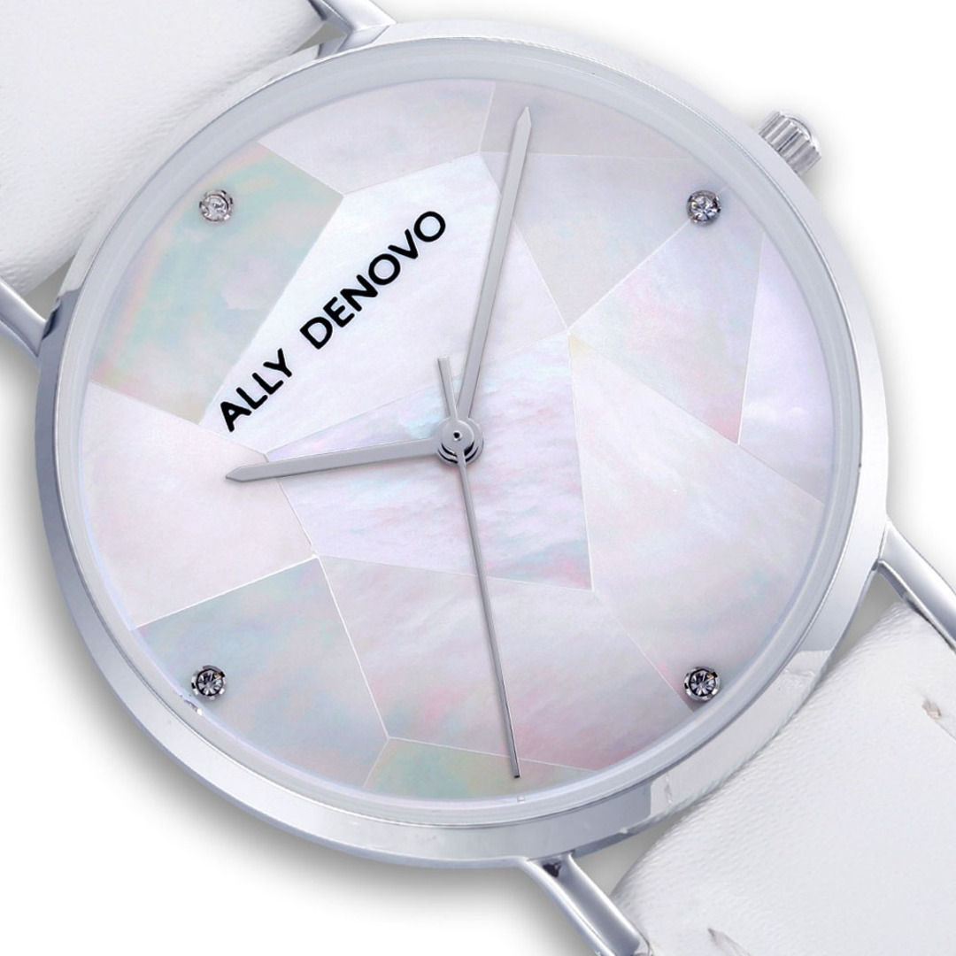 ALLY DENOVO(アリーデノヴォ)の【新品】アリーデノヴォ ALLY DENOVO 腕時計 レザーベルト レディース 時計 ガイア パール 真珠 Gaia Pearl 36mm  レディースのファッション小物(腕時計)の商品写真
