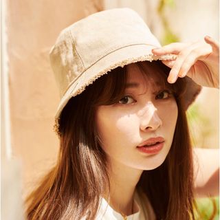 ハーリップトゥ(Her lip to)のfringe cotton canvas bucket hat(ハット)