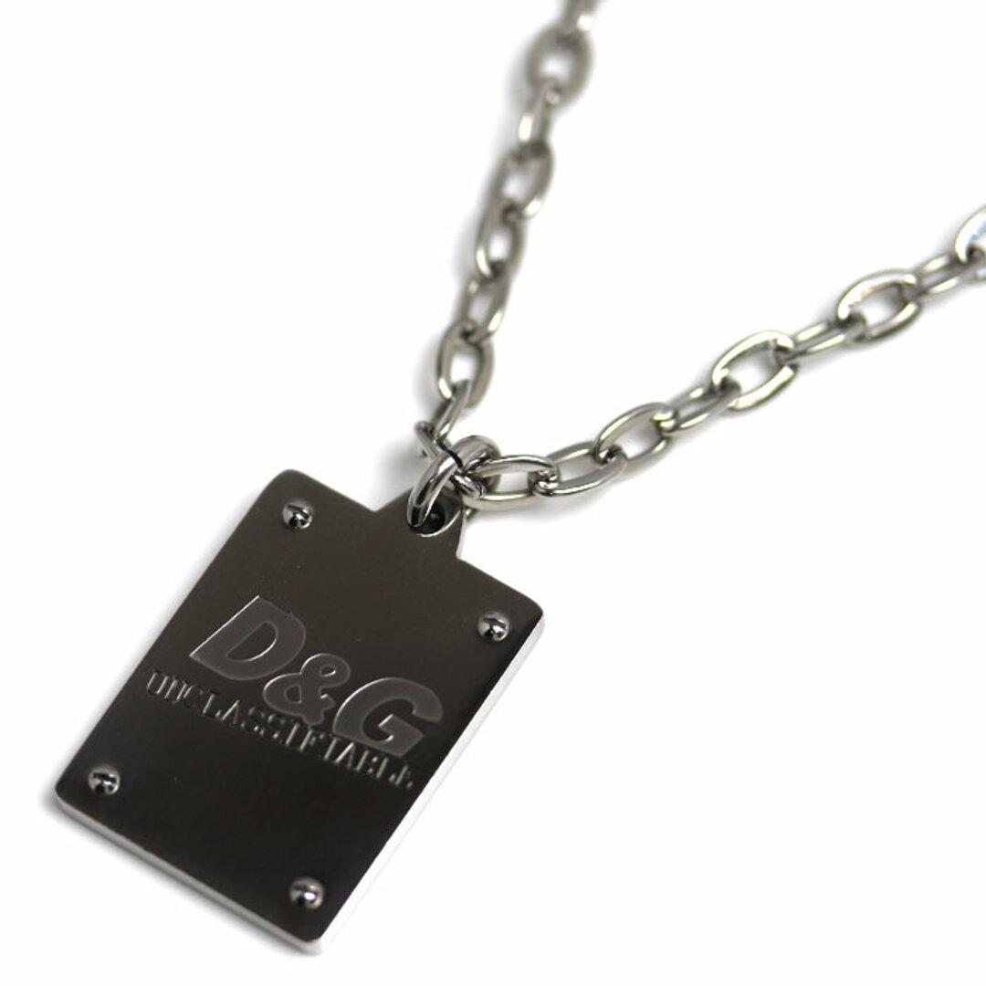 D&G(ディーアンドジー)のD&G ディーアンドジー メタル プレート ネックレス 43.5g 60cm メンズ【中古】 メンズのアクセサリー(ネックレス)の商品写真