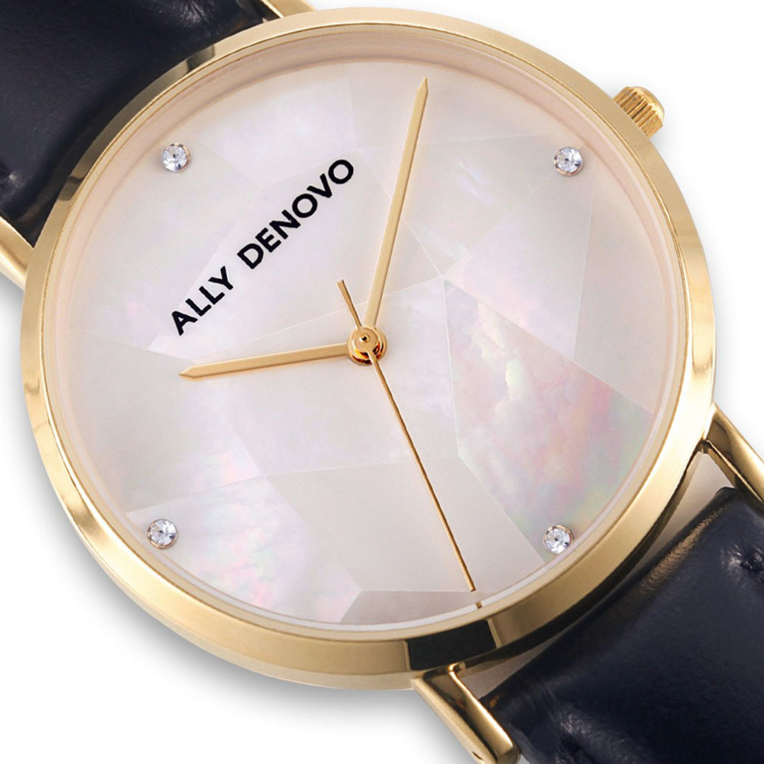 ALLY DENOVO(アリーデノヴォ)の【新品】アリーデノヴォ ALLY DENOVO 腕時計 レザーベルト レディース 時計 ガイア パール 真珠 Gaia Pearl 36mm AF5003.8 レディースのファッション小物(腕時計)の商品写真