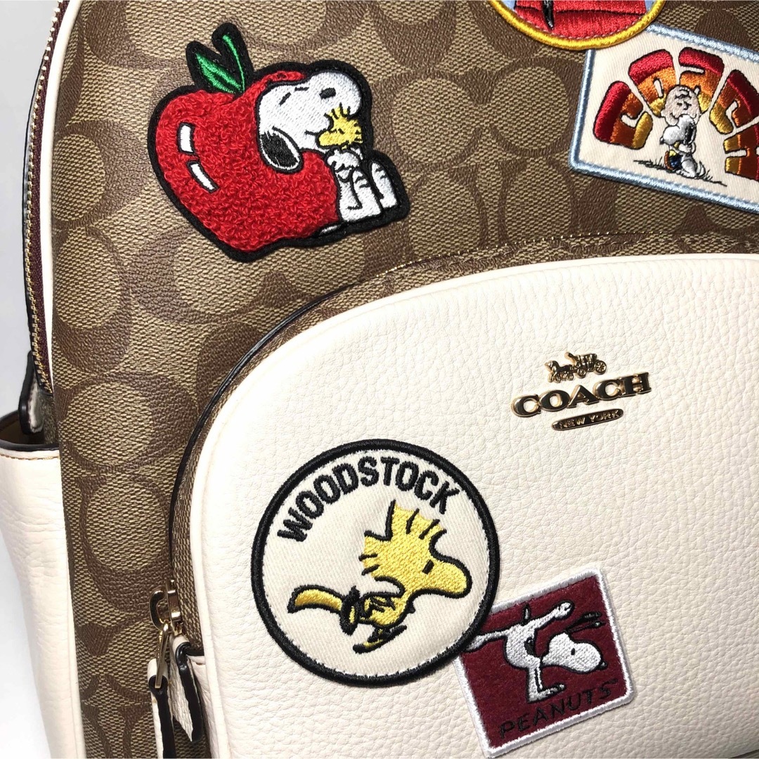 【新品】COACH スヌーピー シグネチャー ワッペン バックパック