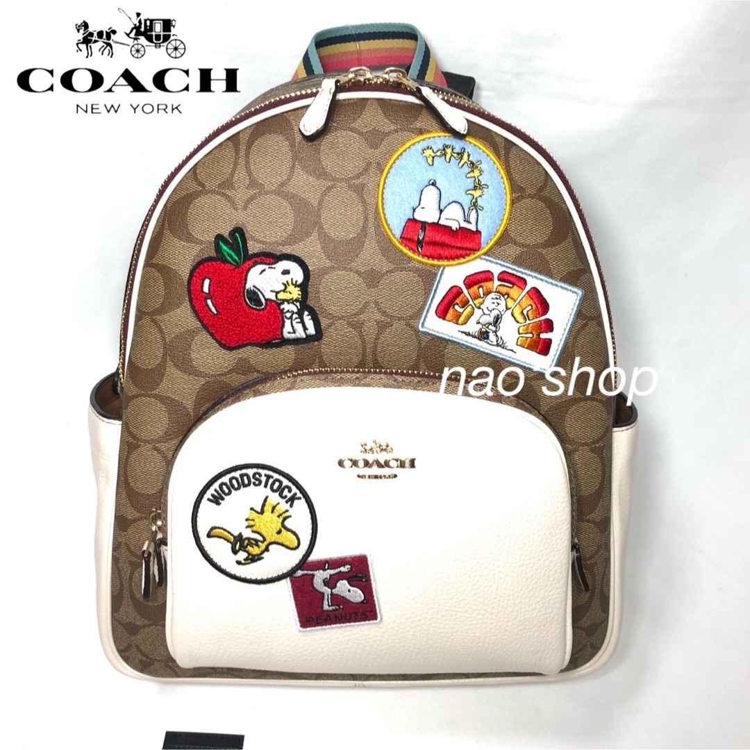 激レア✨COACH リュック バックパック シグネチャー ワッペン ブラウン 革