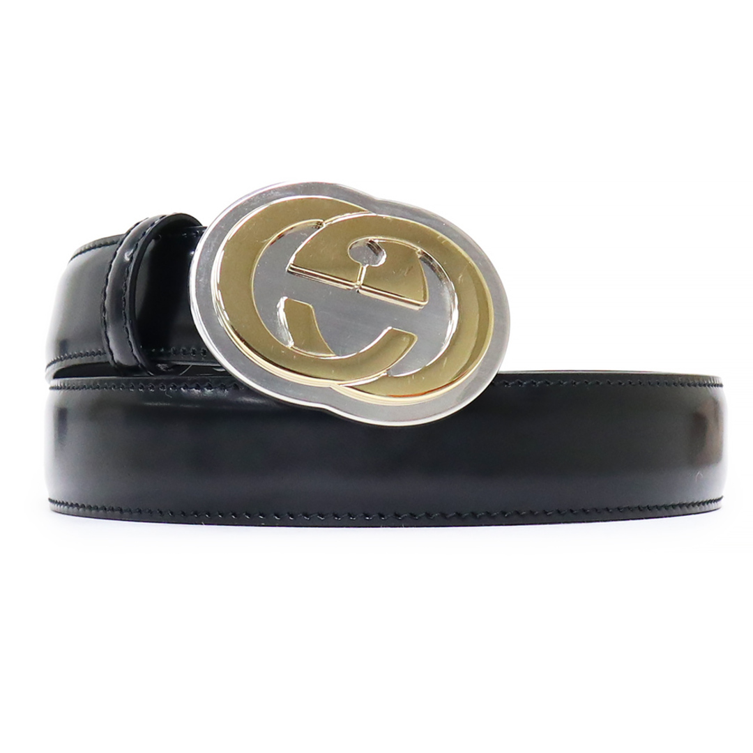 Gucci - グッチ インターロッキング G ベルト 85/34 レザー ブラック