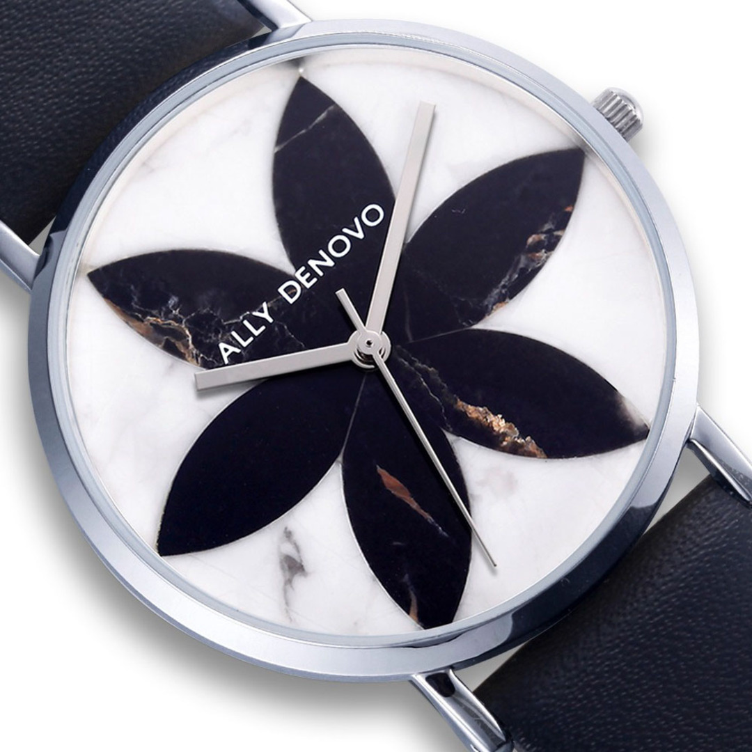 【新品】アリーデノヴォ ALLY DENOVO 腕時計 レザーベルト レディース 時計 リリー マーブル Lily Marble 36mm 大理石 AF5019.1素材ケース