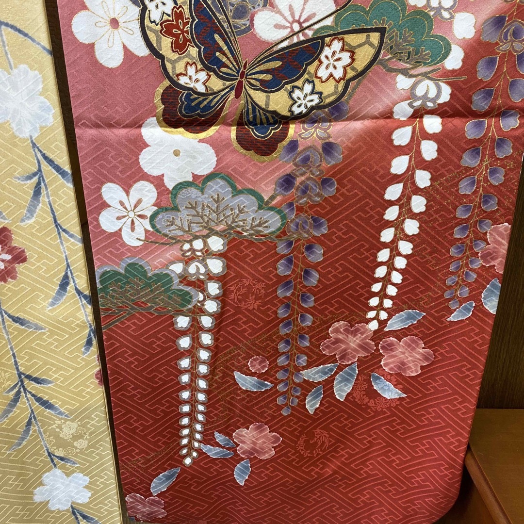 【祝いの日に】本振袖 長襦袢2点セット 身丈155.5㎝ 5E-075