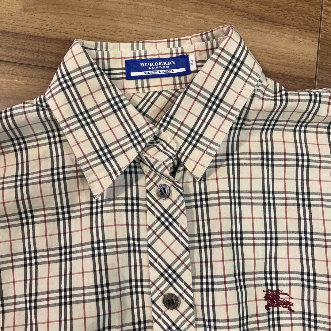 BURBERRY BLUE LABEL(バーバリーブルーレーベル)の【極美品】Burberry バーバリー 綿 長袖 シャツ ノヴァチェック レディースのトップス(シャツ/ブラウス(長袖/七分))の商品写真