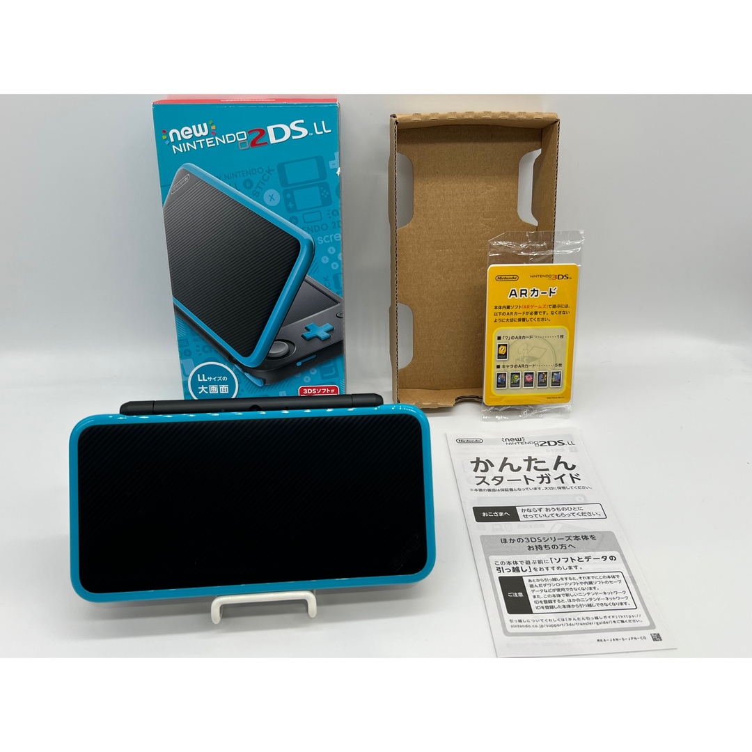 【液晶美品】Newニンテンドー2DS LL ブラック×ターコイズ 本体 動作品