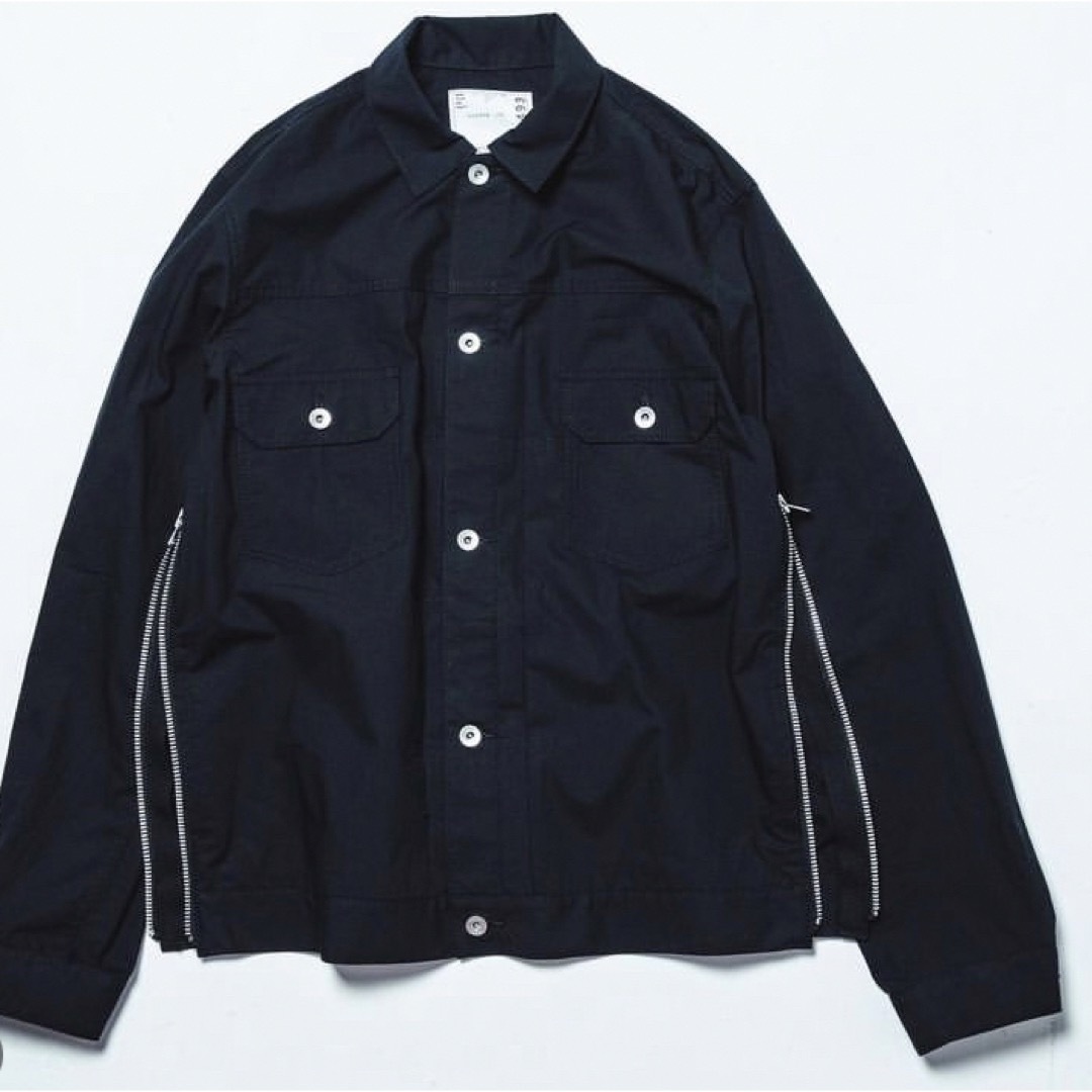 sacai 21SS Cotton Poplin Blouson ジップシャツ