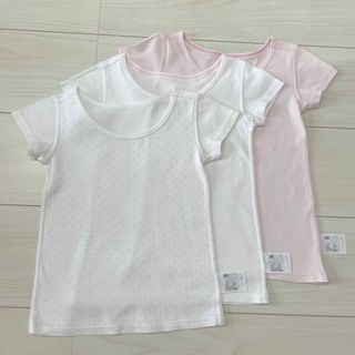 ユニクロ(UNIQLO)のUNIQLO 100㎝　半袖シャツ3枚セット(下着)