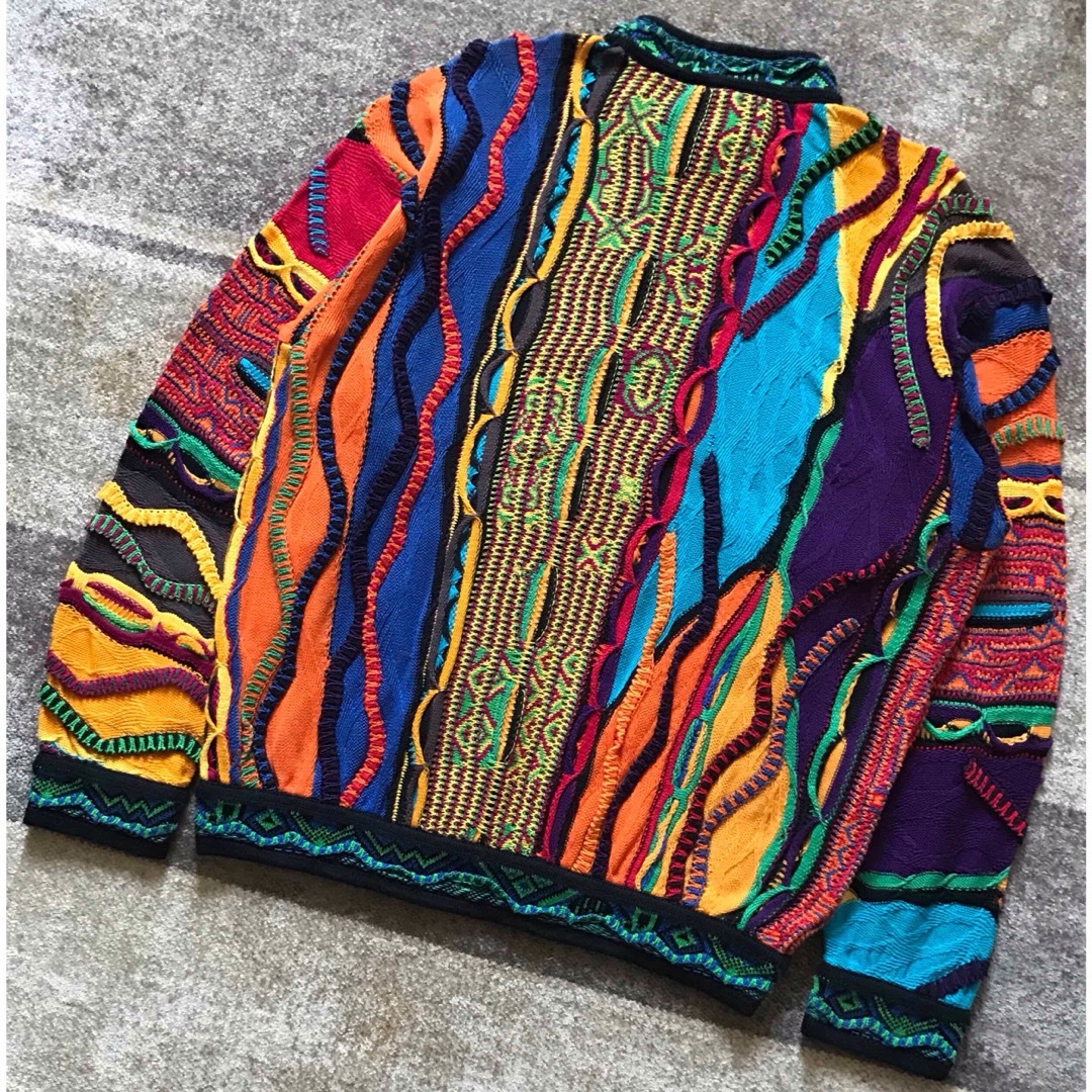 絶妙なカラー配色 芸術 COOGI クージー 3D コットン ニット セーター