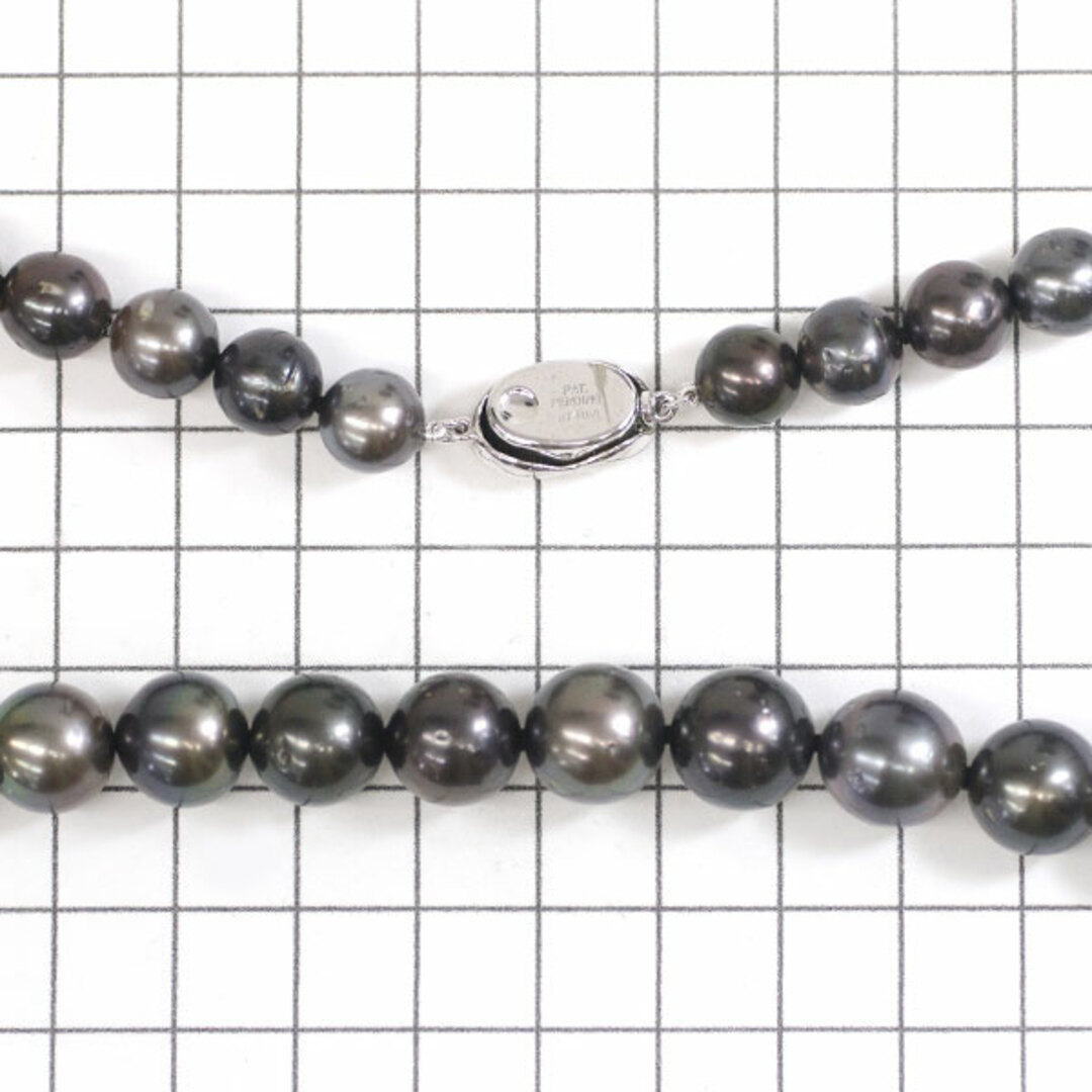 K14WG 黒蝶真珠 ネックレス 径約8.5-11.7mm