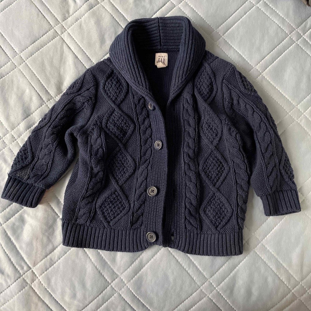 babyGAP(ベビーギャップ)のギャップベビー12-18Mニットカーディガン キッズ/ベビー/マタニティのベビー服(~85cm)(ニット/セーター)の商品写真