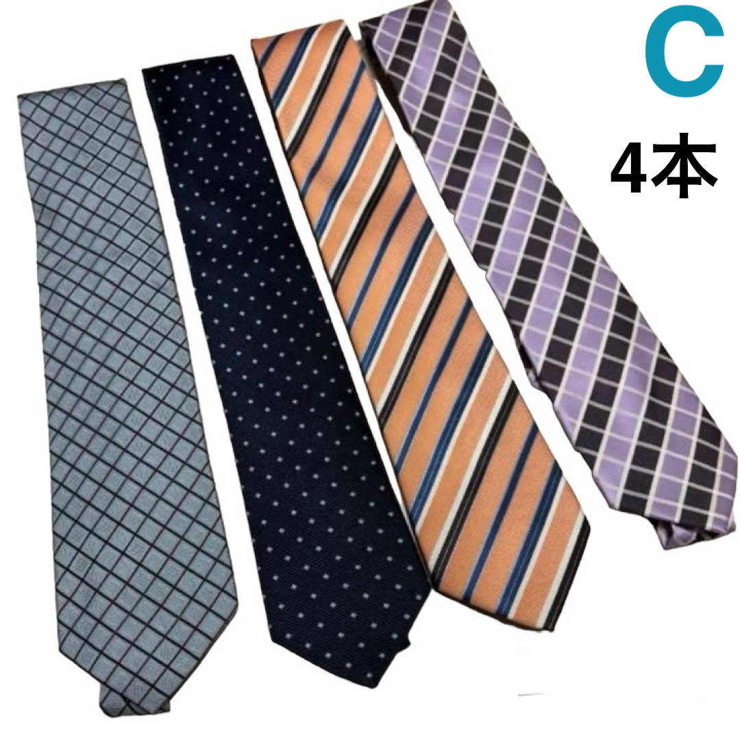 【C】 ネクタイ まとめ売り 4本セット メンズのファッション小物(ネクタイ)の商品写真