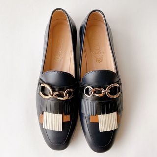 トッズ(TOD'S)の【美品】Tod’s ローファー◇36.5 23.5cm トッズ　フラットシューズ(ローファー/革靴)