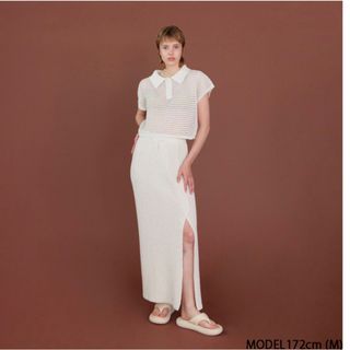 シールームリン(SeaRoomlynn)のsearoomlynn  PAPER KNIT WRAP SLIT スカート(ロングスカート)