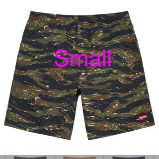 【S】Nylon Water Short Black floral 黒 ユリ