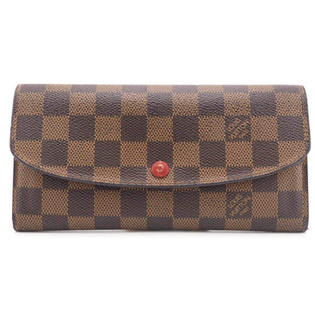 ルイヴィトン LOUIS VUITTON 長財布
 ダミエ ポルトフォイユ・エミリー N63544 ブラウン