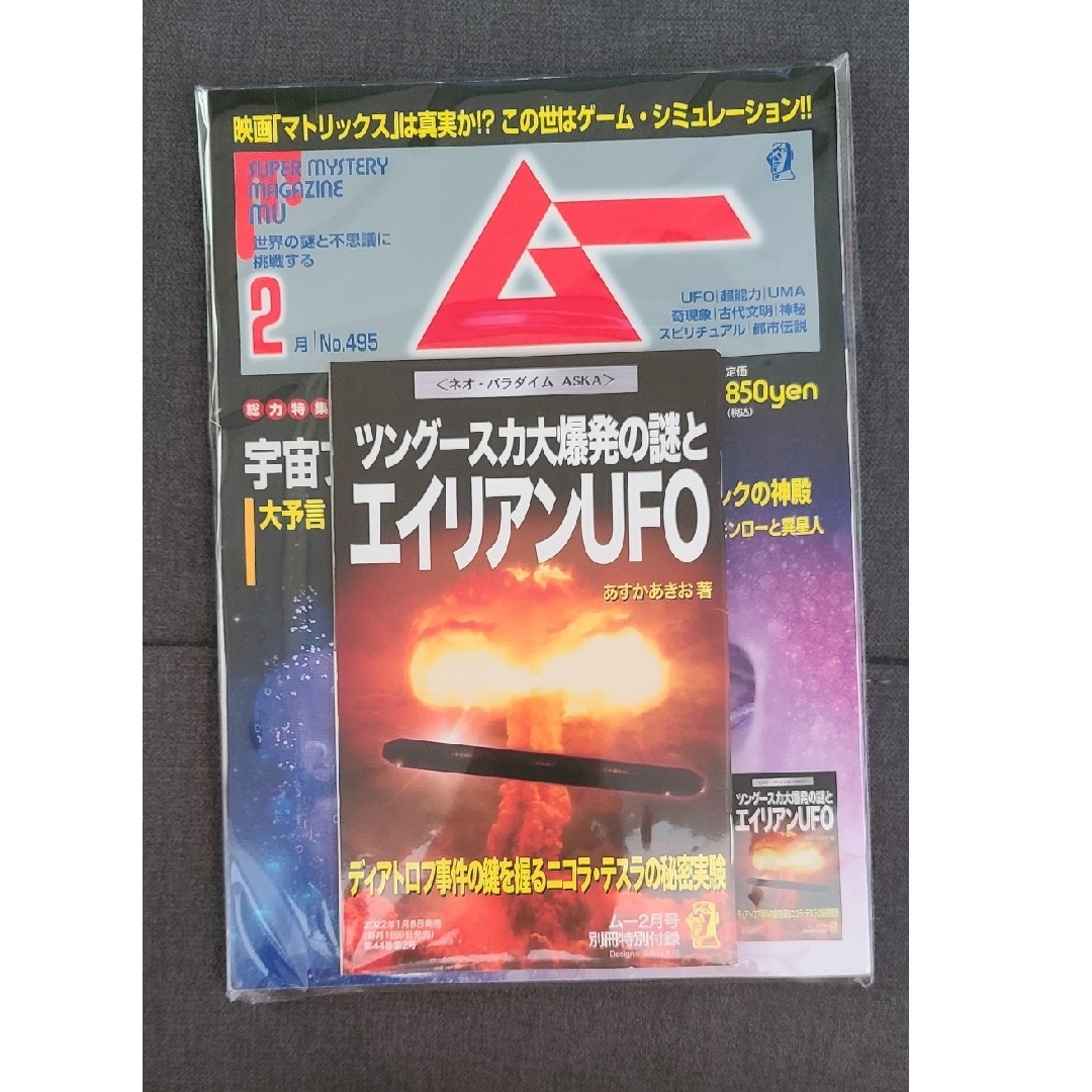 ★雑誌「ムー」2022年2月号 付録つき エンタメ/ホビーの雑誌(アート/エンタメ/ホビー)の商品写真