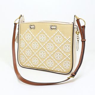 トリーバーチ(Tory Burch)のトリーバーチ TORY BURCH Tモノグラム ストローベルバッグ ショルダーバッグ 139101 ゴールド金具 未使用品(メッセンジャーバッグ)