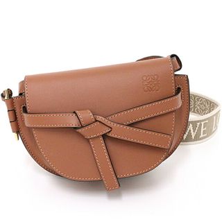 ロエベ(LOEWE)のロエベ LOEWE ゲートデュアル バッグミニ ショルダーバッグ カーフ A650N46X13 ブラウン系 ゴールド金具 未使用品(メッセンジャーバッグ)